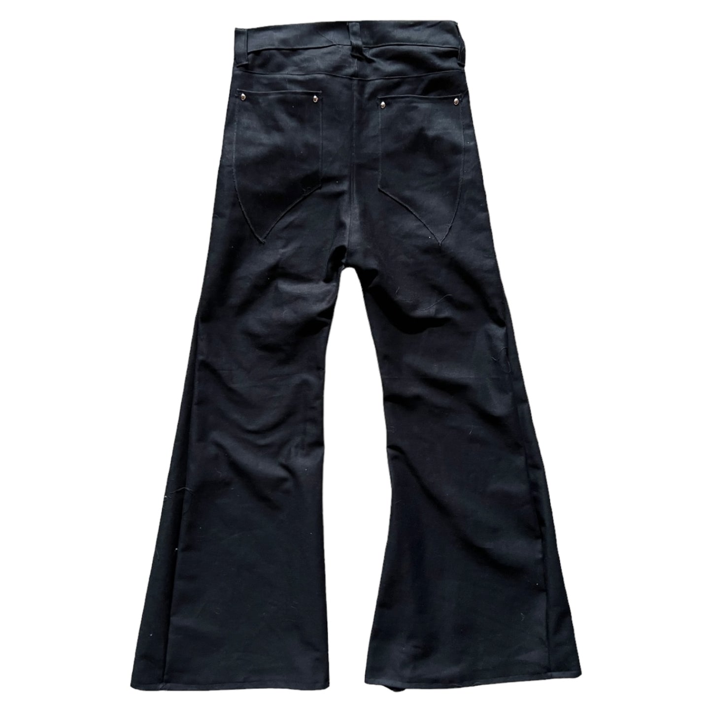 RAW Black Denim Flared Pants
