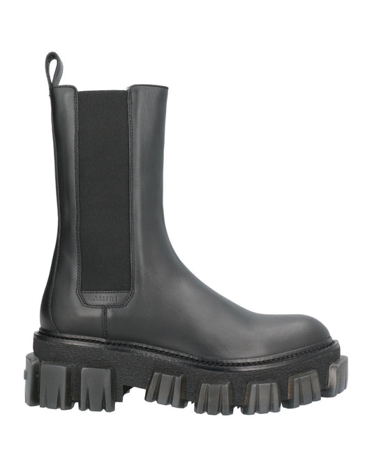 AMIRI Black crepe lug combat boots