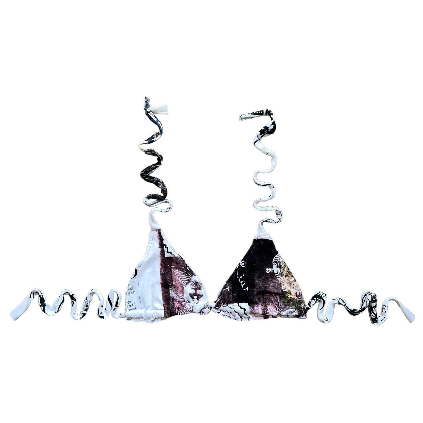 Reversible Hollywood Punk bikini top (white)