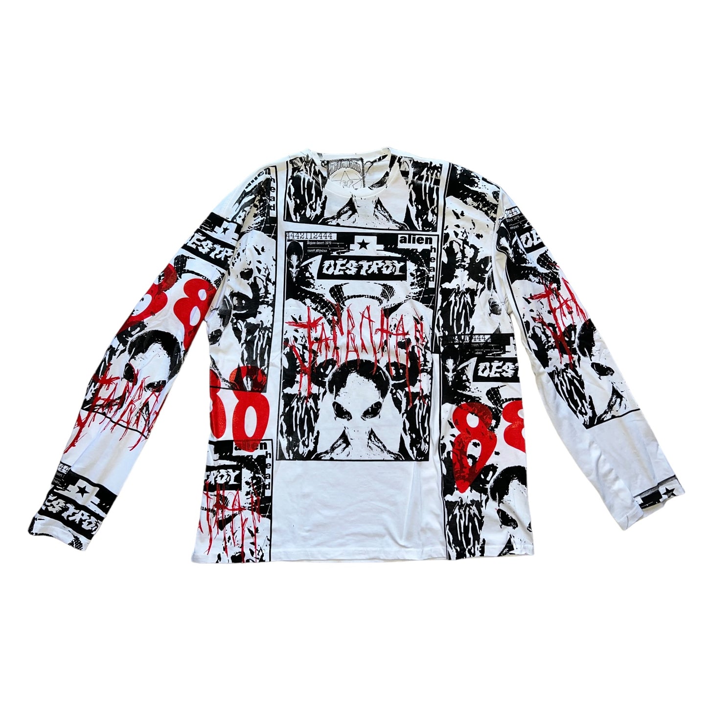ALIEN HEAD all over print Long sleeve shirt