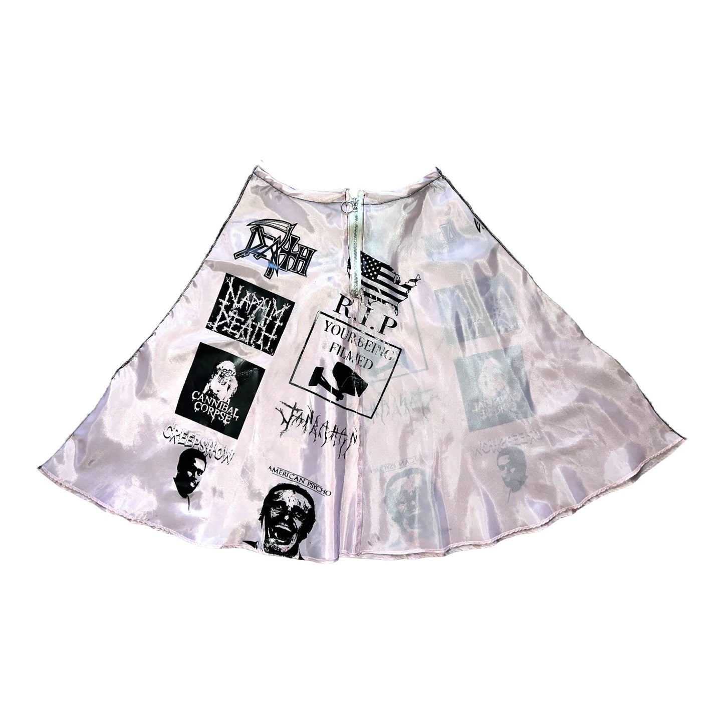 Hollywood Punk Silk A line Skirt