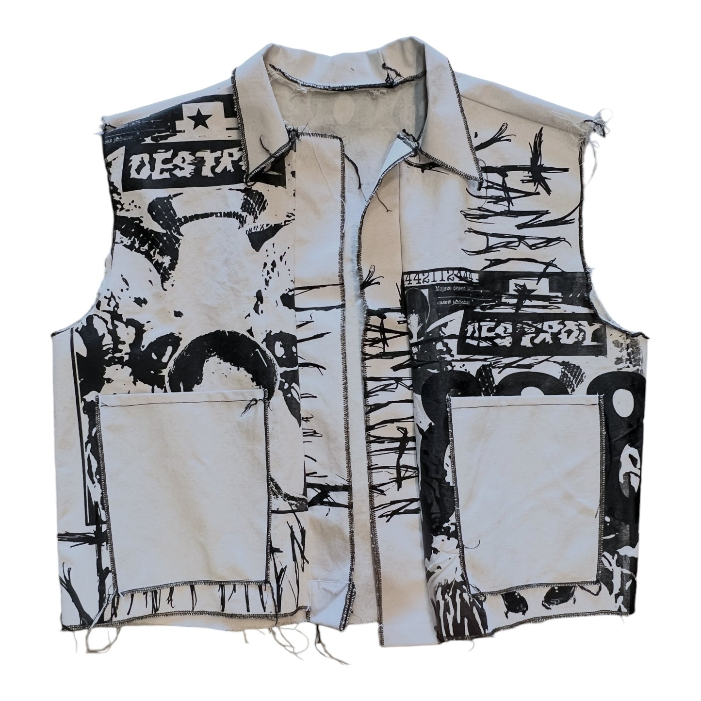Alien head canvas vest