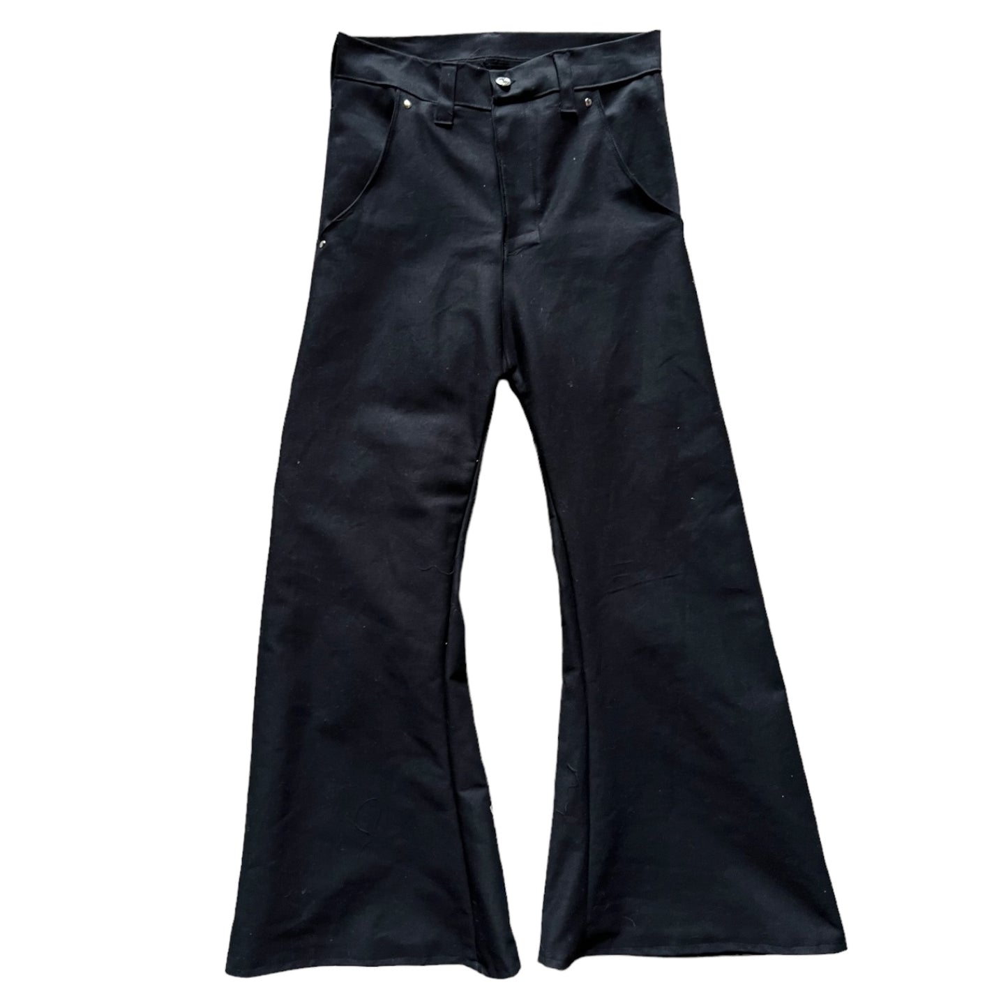 RAW Black Denim Flared Pants