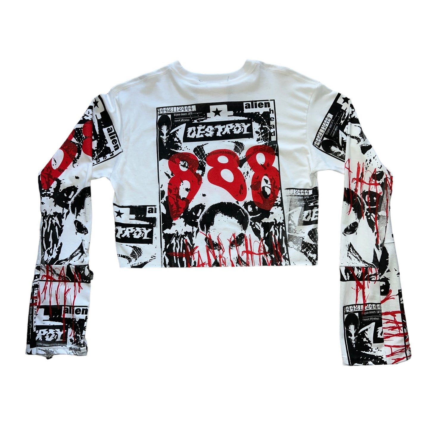 ALIEN HEAD cropped Long sleeve