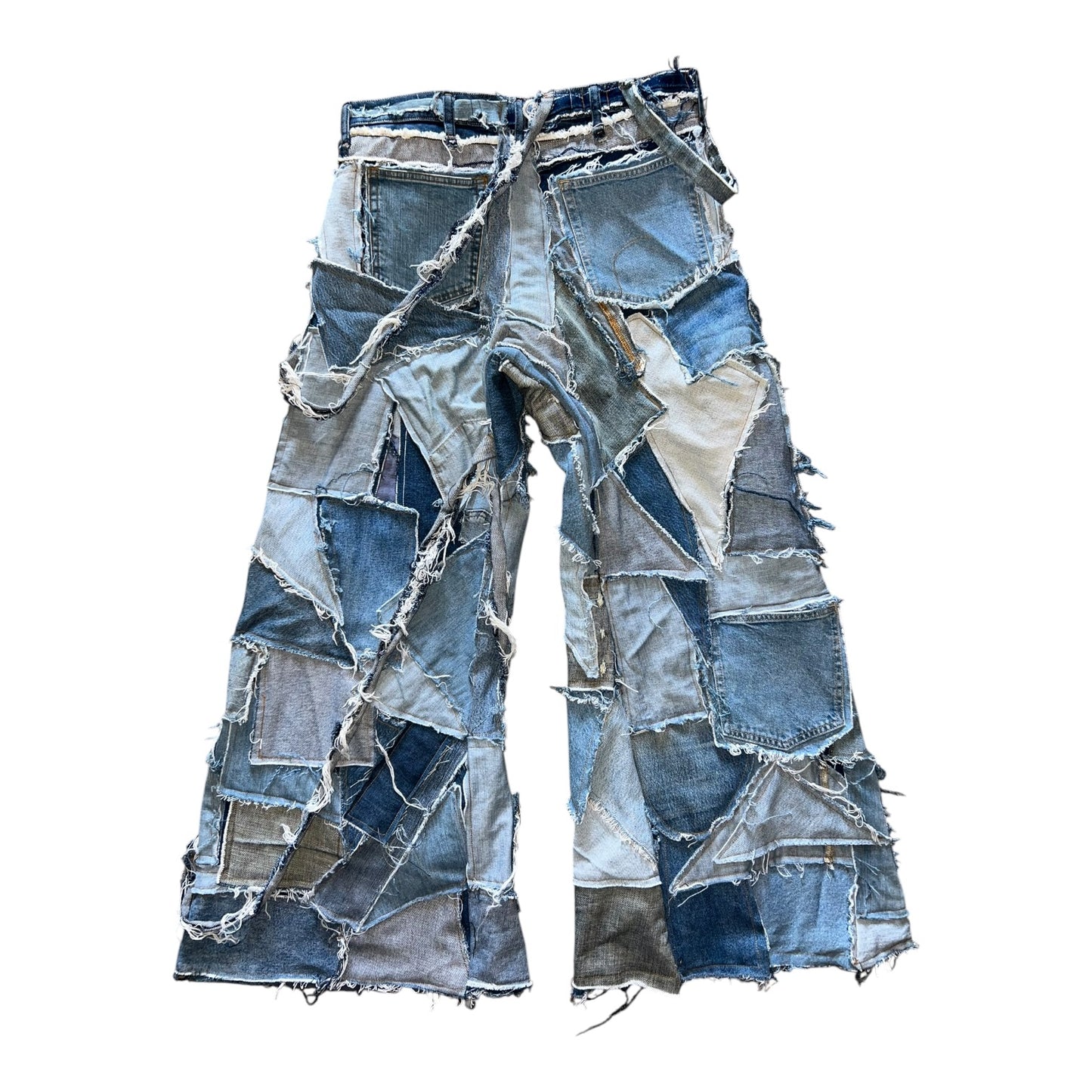 Denim Mosaic Flare Trouser