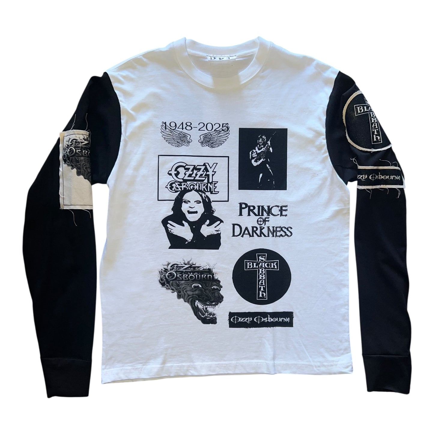 Ozzy Prince of Darkness Tribute Longsleeve Cut and sew