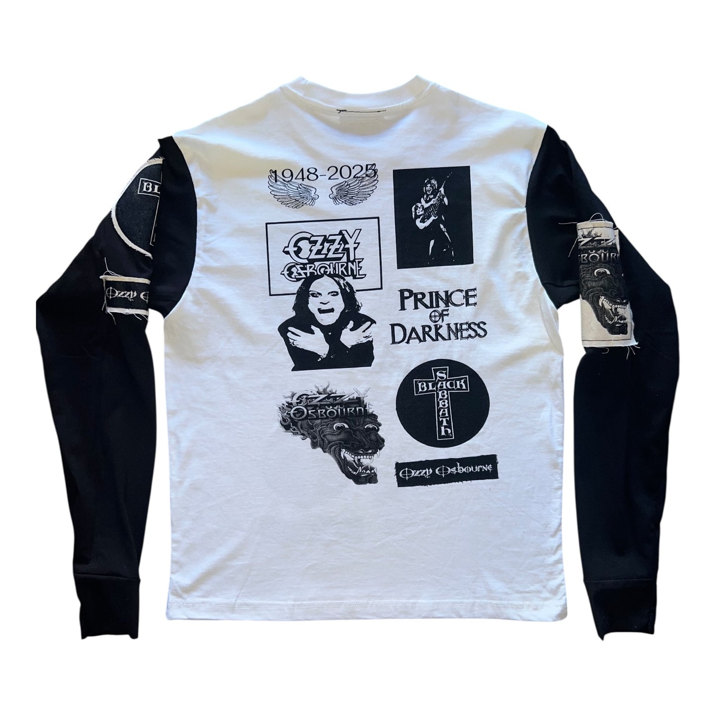 Ozzy Prince of Darkness Tribute Longsleeve Cut and sew