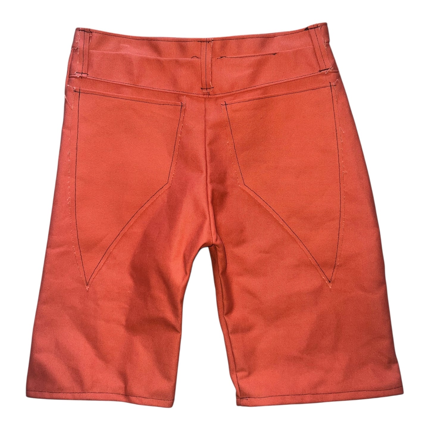 Orange Canvas Shorts