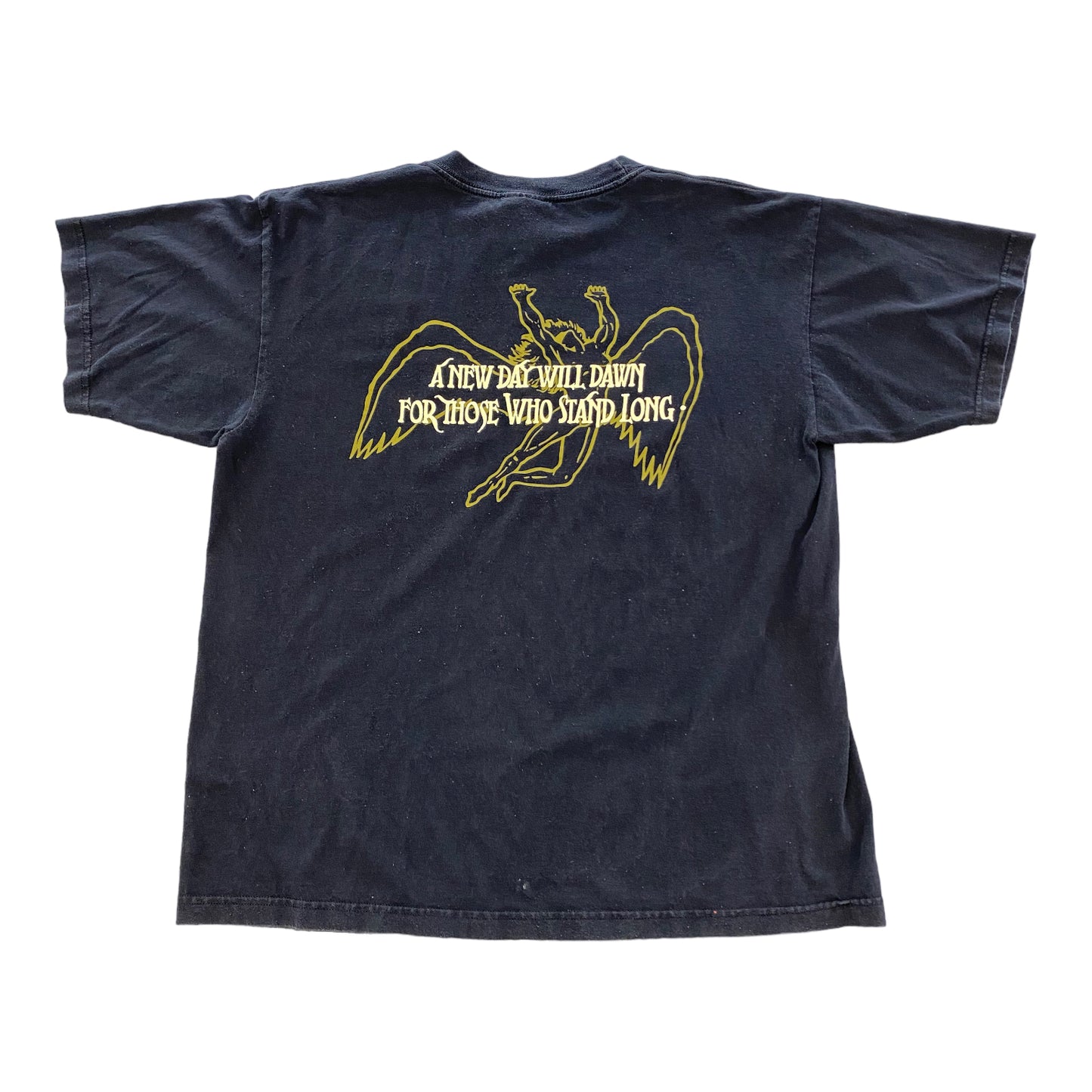 1999 Led Zeppelin Stairway To Heaven "A New Day Will Dawn For Those Who Stand Long Winterland" Original Vintage T Shirt