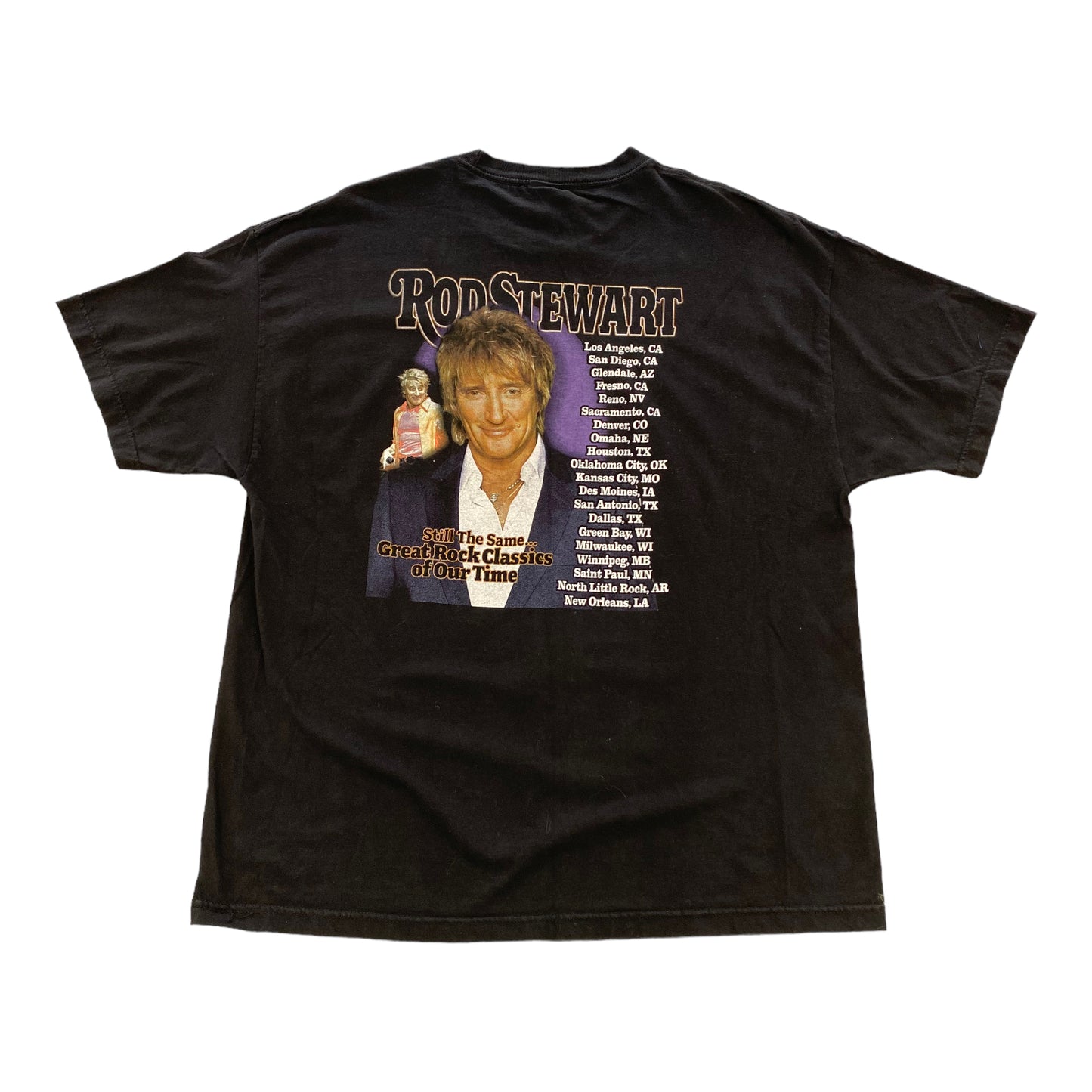 2007 Rod Stewart "Rockin in the Round" Vintage Tour Tee