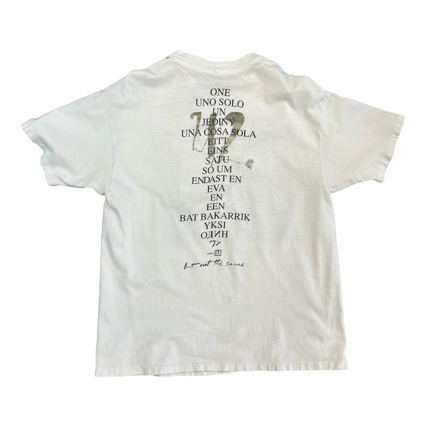 1991 vintage u2 smell the flowers while you can tour tee