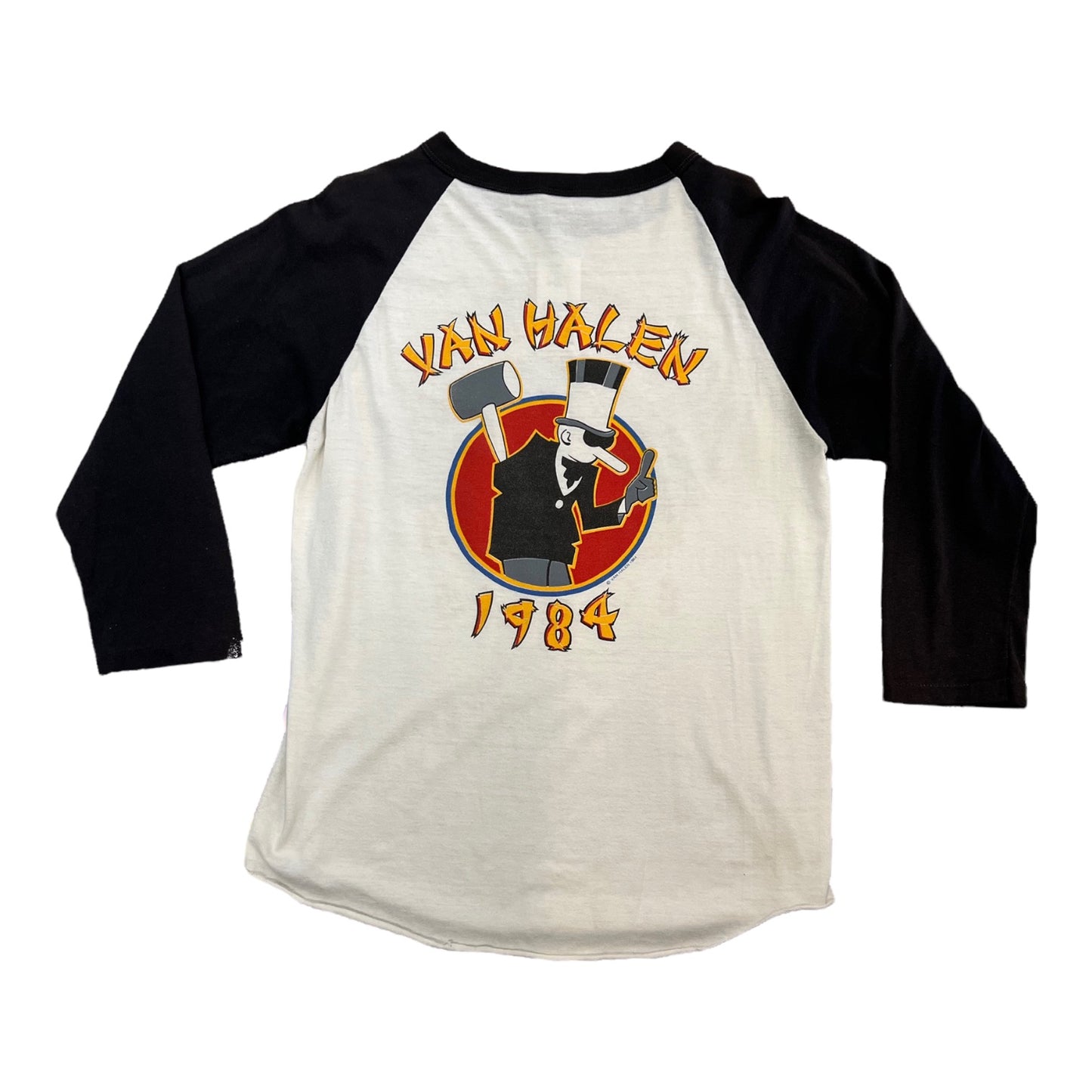 1984 Van Halen tour of the world vintage baseball tee
