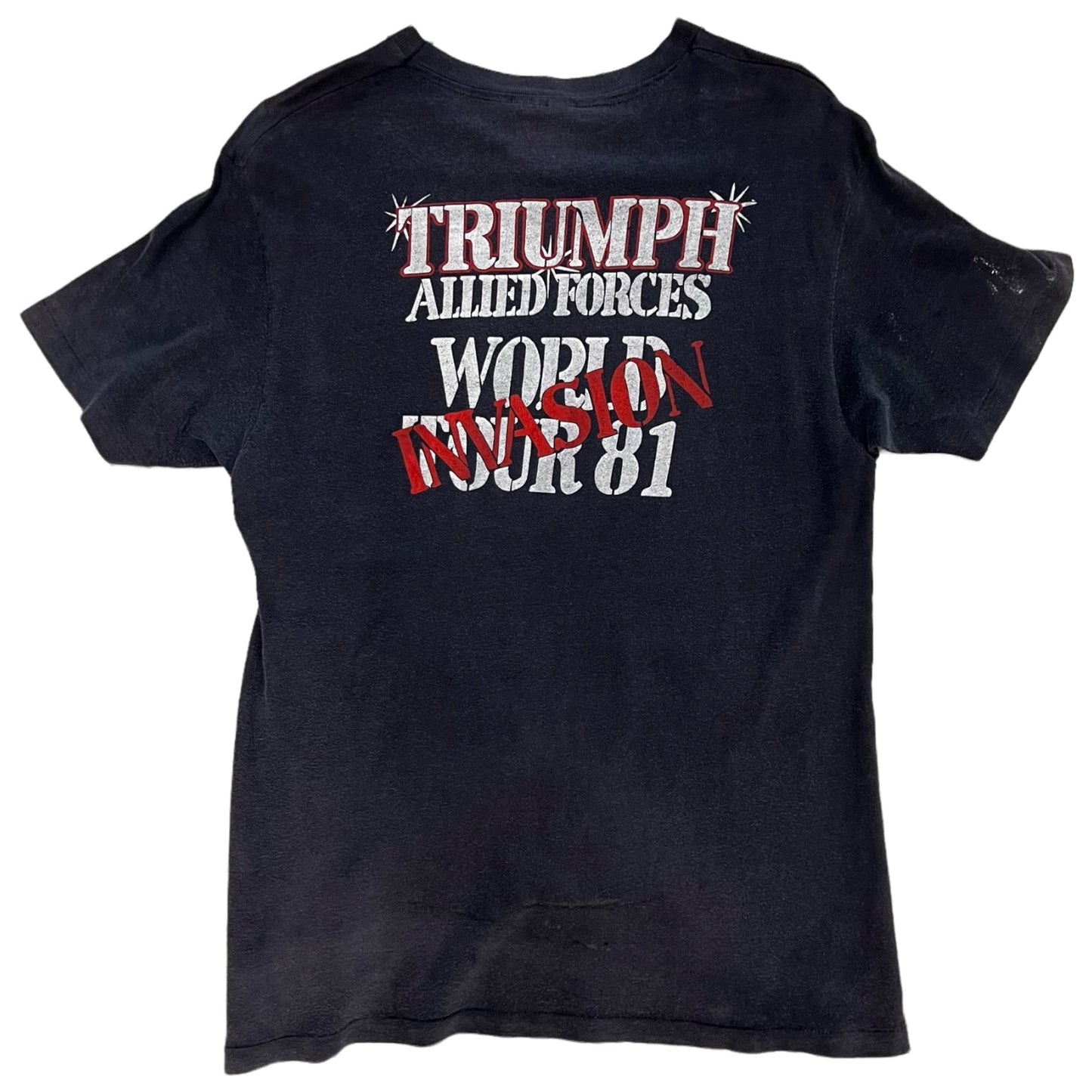 1981 TRIUMPH ALLIED FORCES WORLD TOUR VINTAGE TEE