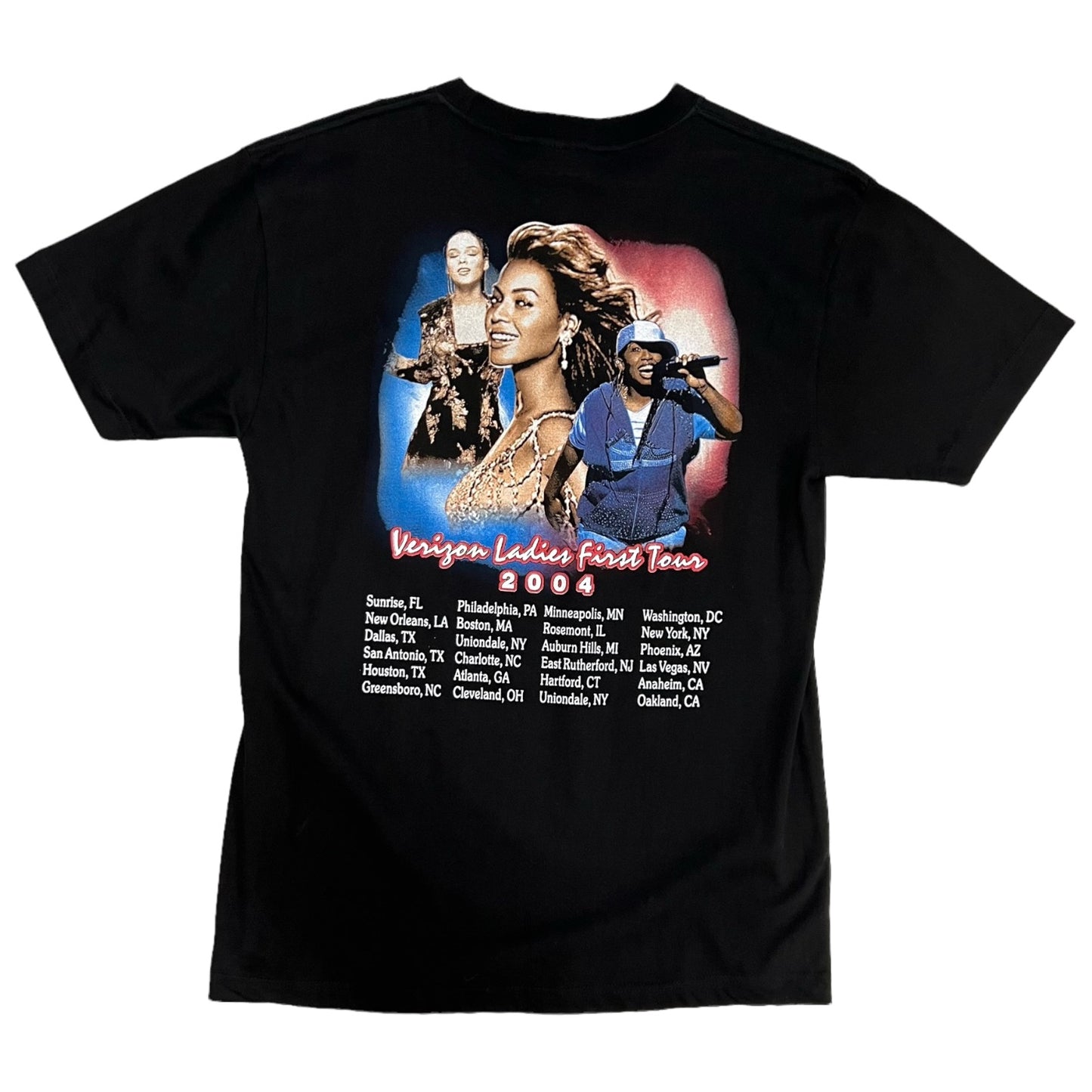 2004 Ladies First Tour Beyoncé Alicia Keys Missy Elliott Band Tee