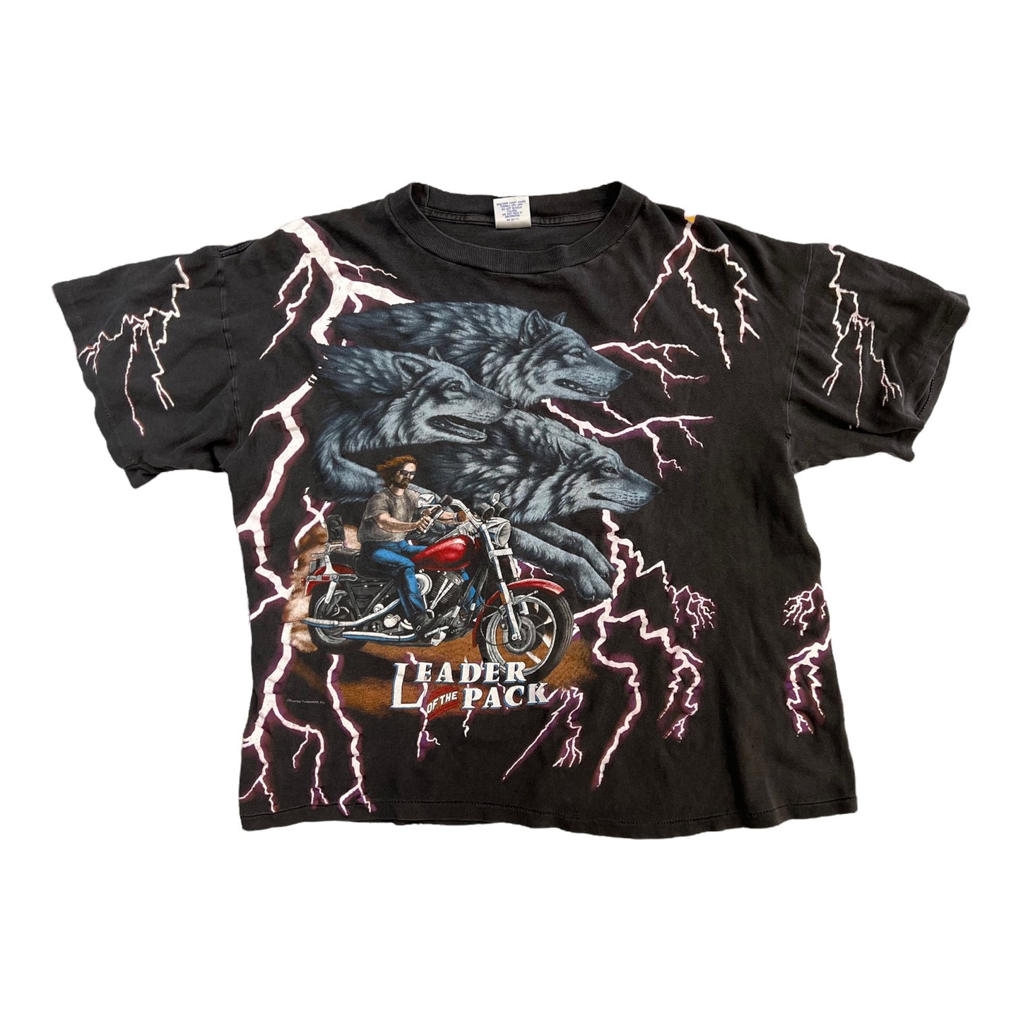 1990's Leader of the pack biker American thunder vintage tee