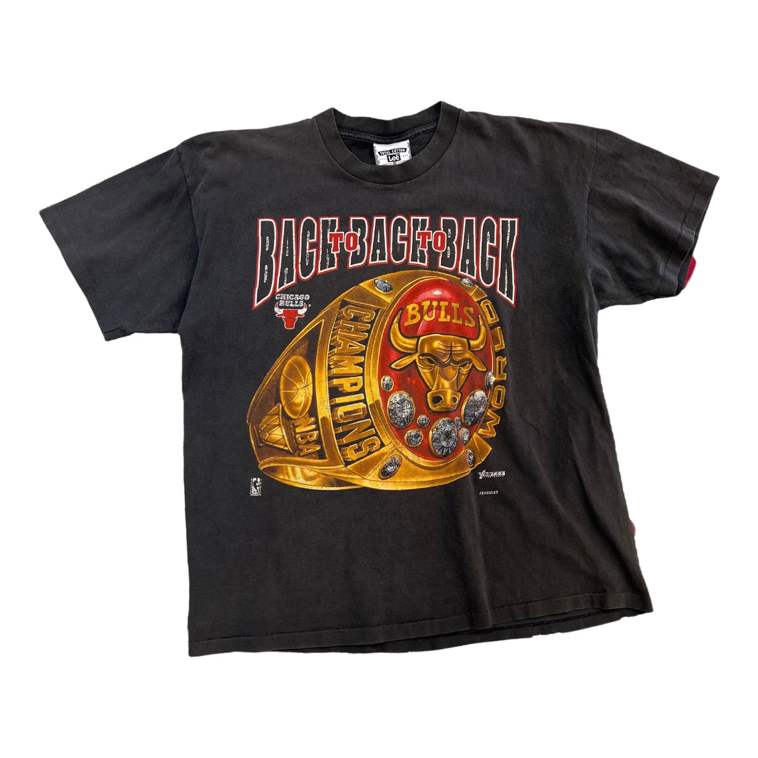 Vintage 1990s Chicago Bulls 1993 Back to Back NBA Champions T-Shirt Sz