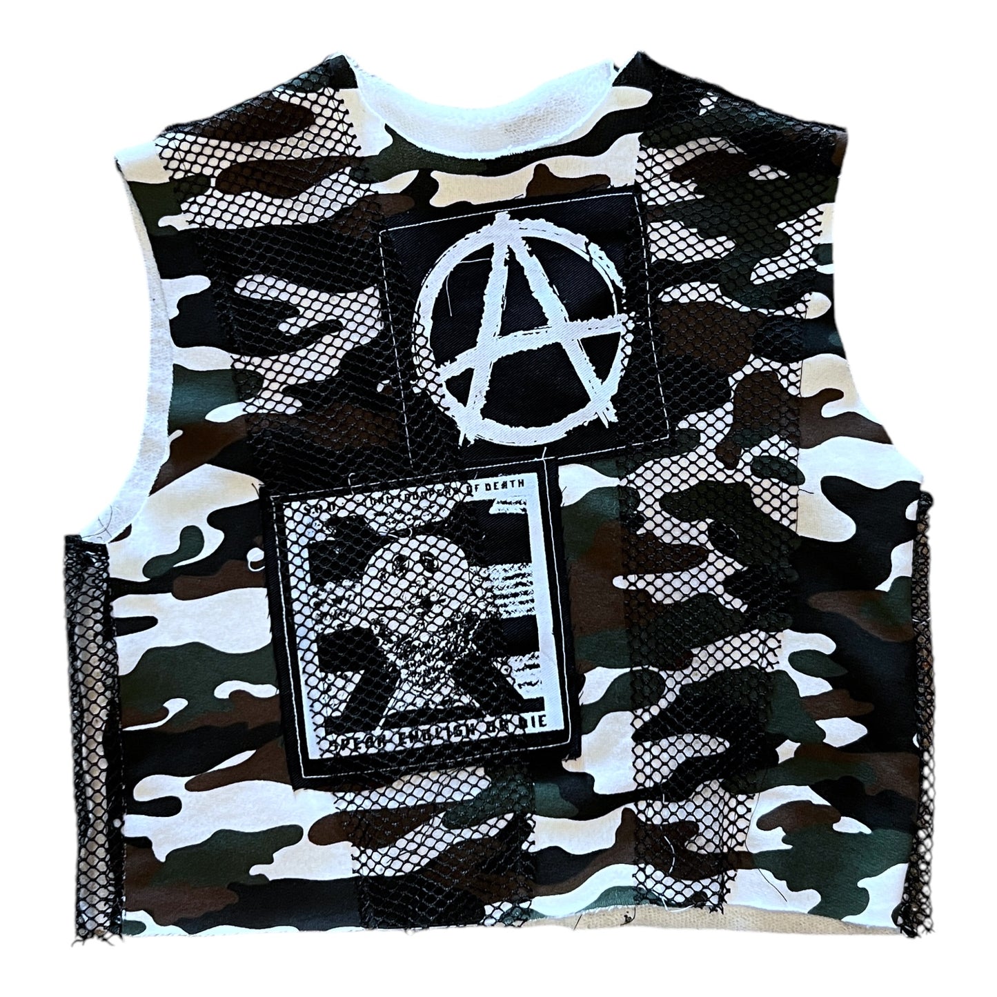 Anarchy Camo cropped tank