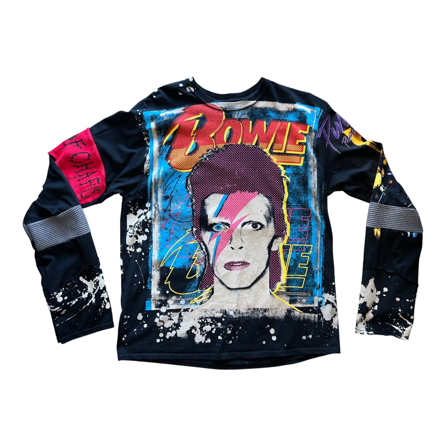 David Bowie Custom Long Sleeve (cut + Print+ sew) XL