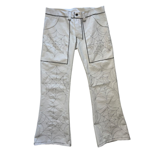 Webbed canvas pants