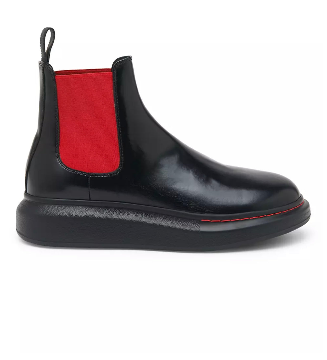 Alexander McQueen Platform Leather Chelsea Boots