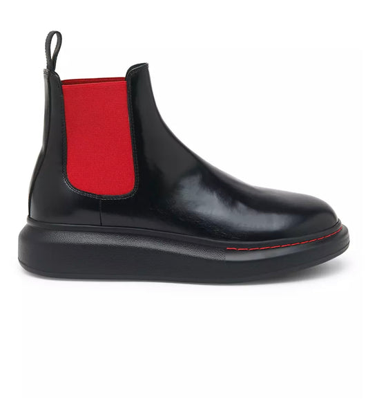 Alexander McQueen Platform Leather Chelsea Boots