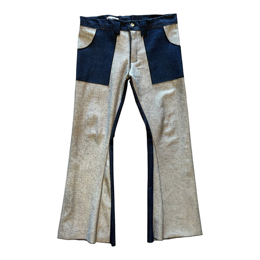 Two tone denim pants