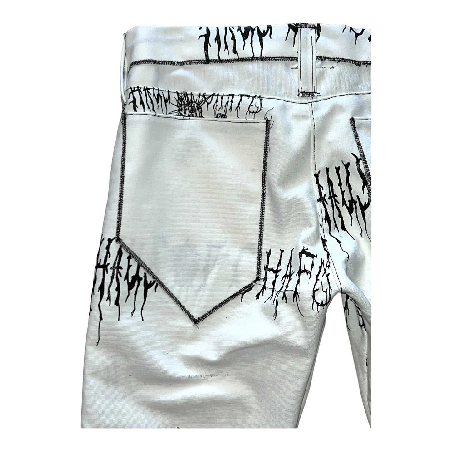 Haus of Chapo white Canvas pants (mid flare)