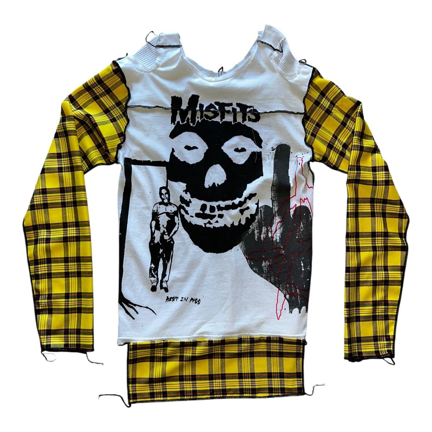 Misfits Plaid Custom Long Sleeve (cut + Print+ sew)