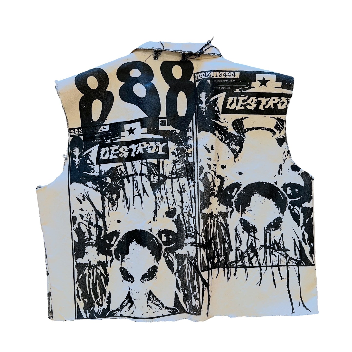 Alien head canvas vest