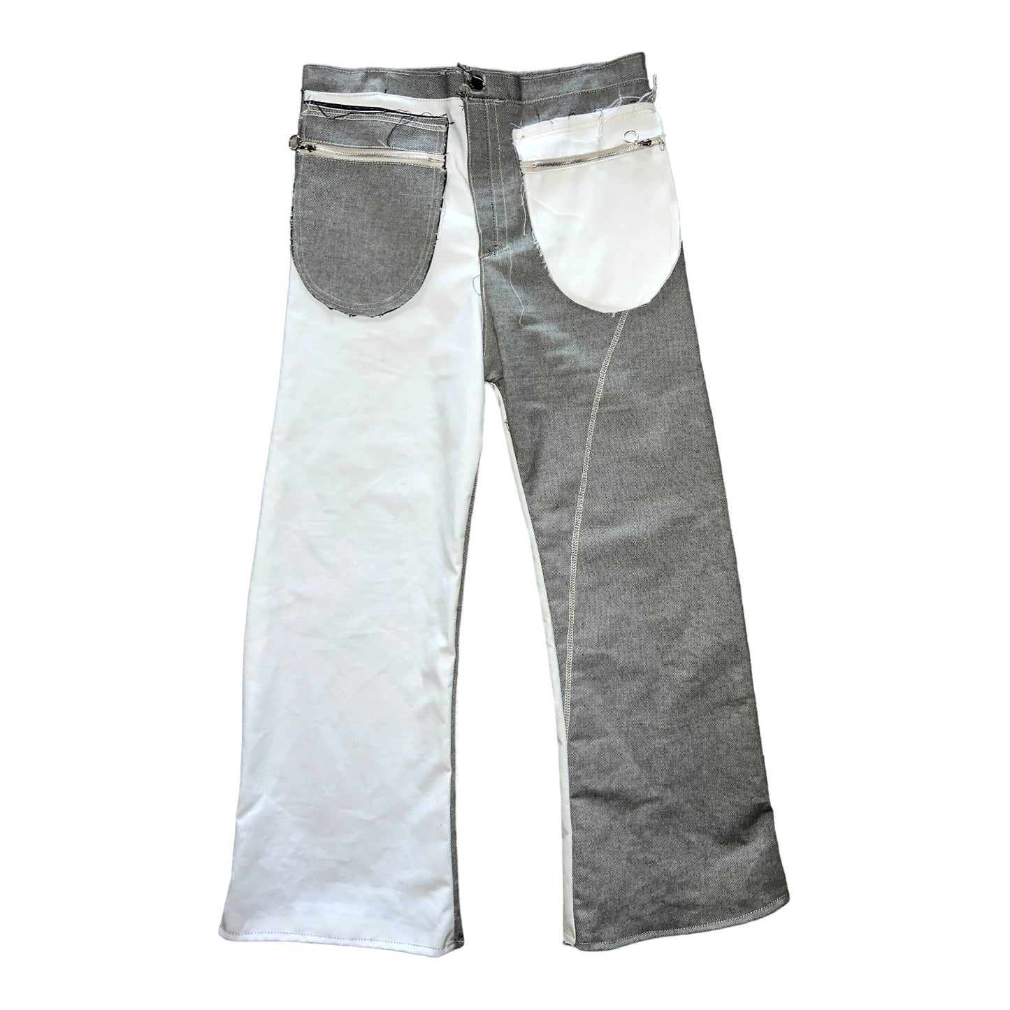 Dual tone denim pants