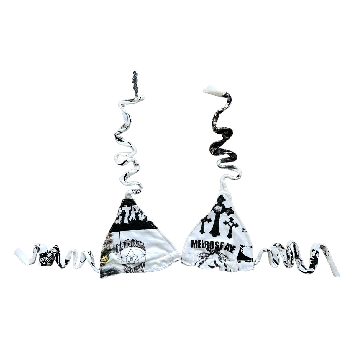 Reversible Hollywood Punk bikini top (white)