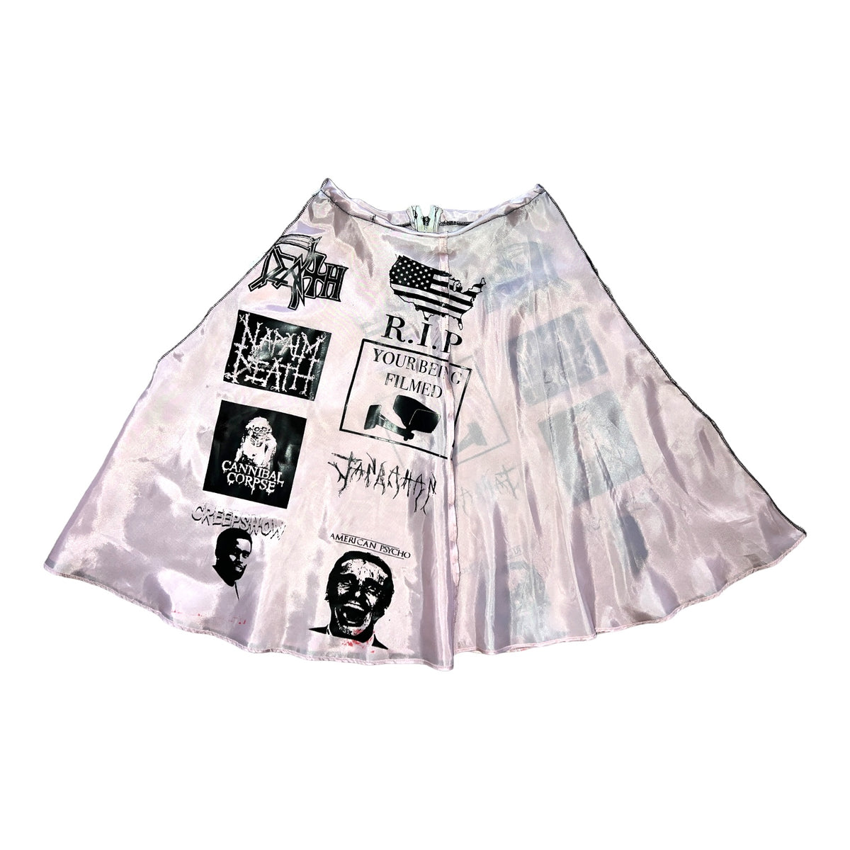 Hollywood Punk Silk A line Skirt