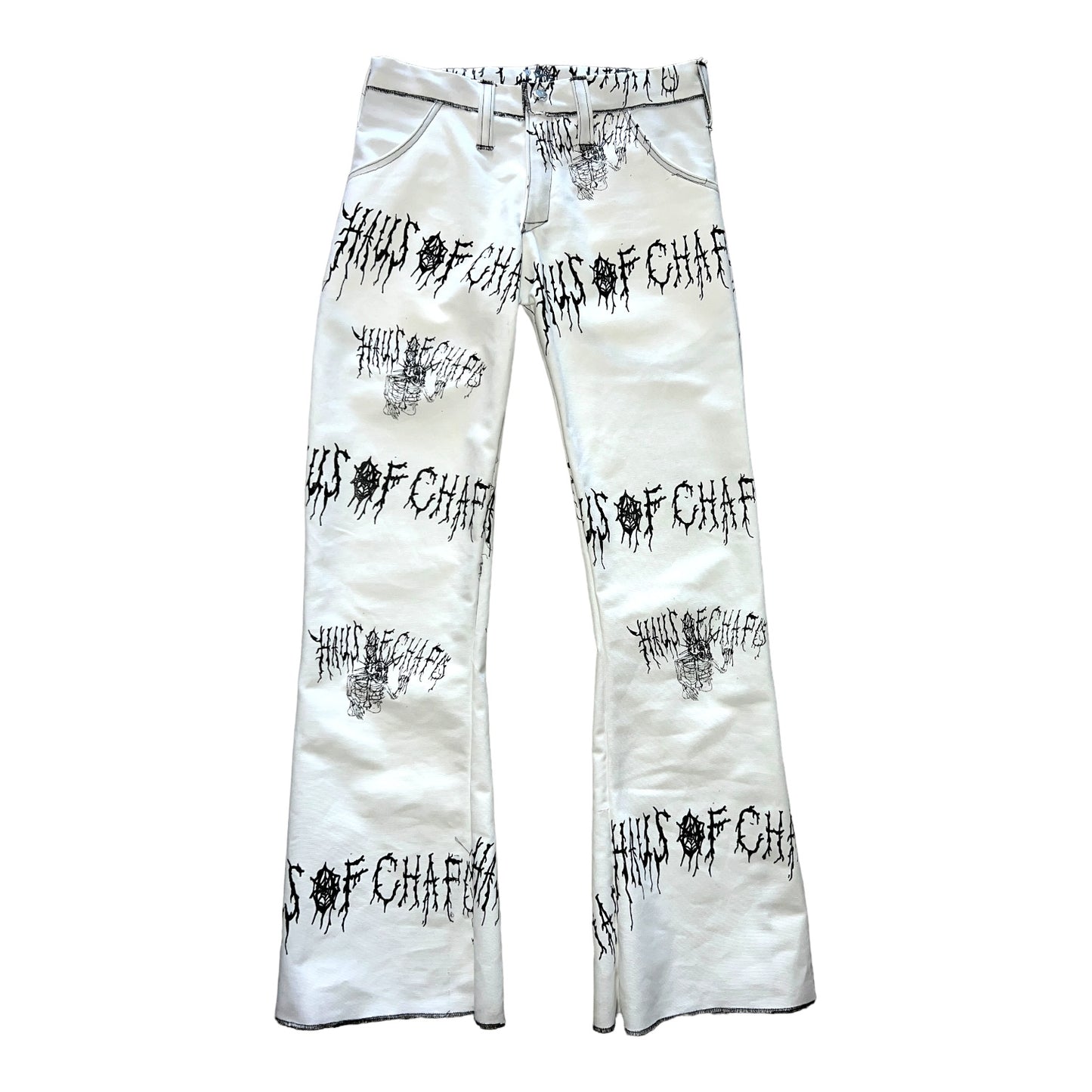 Haus of Chapo white Canvas pants (mid flare)