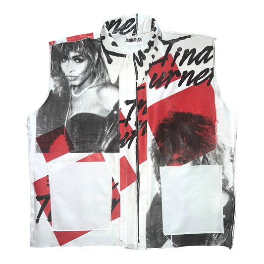 Tina Turner white canvas vest