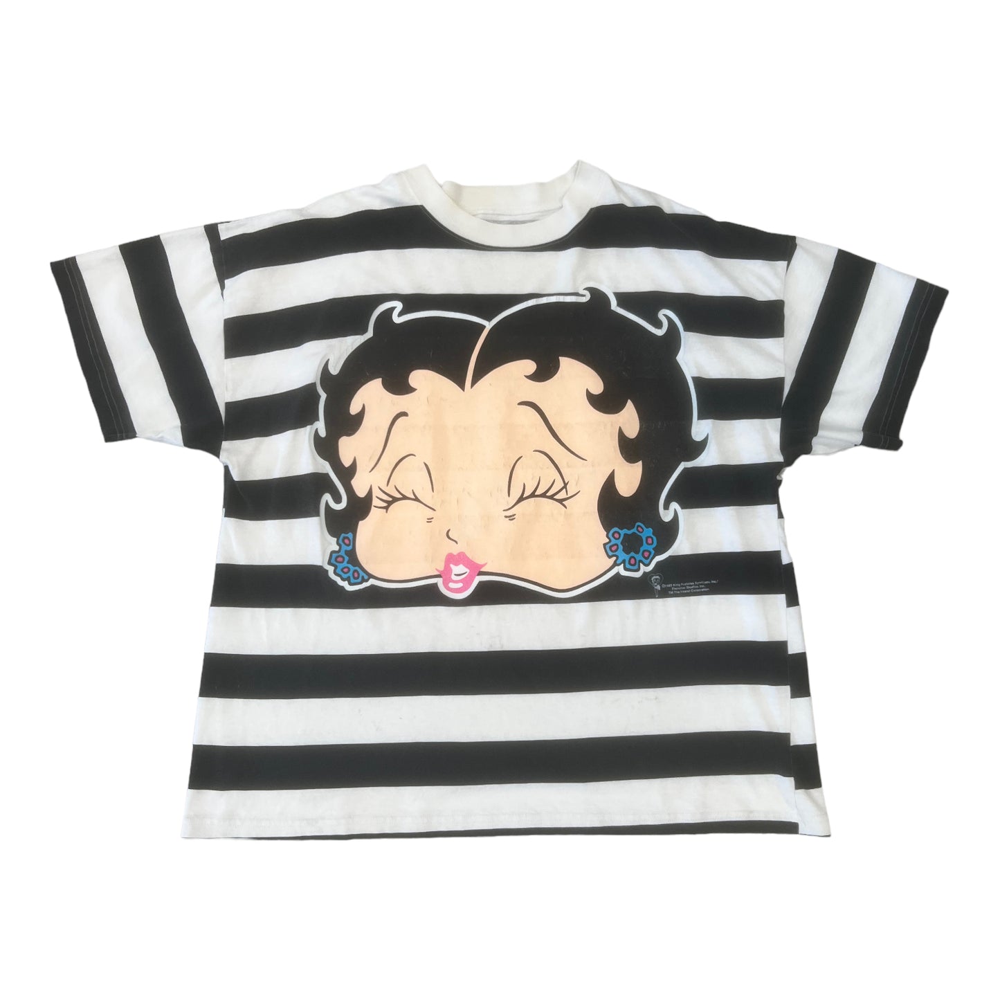 1995 Betty boop Big Face striped vintage shirt
