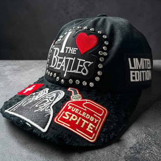 I Love Beatles Patched Up Hat
