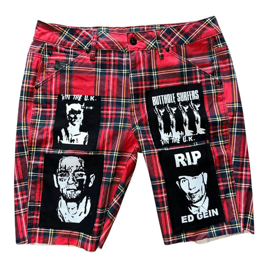 Plaid punk Patched Shorts  1/1