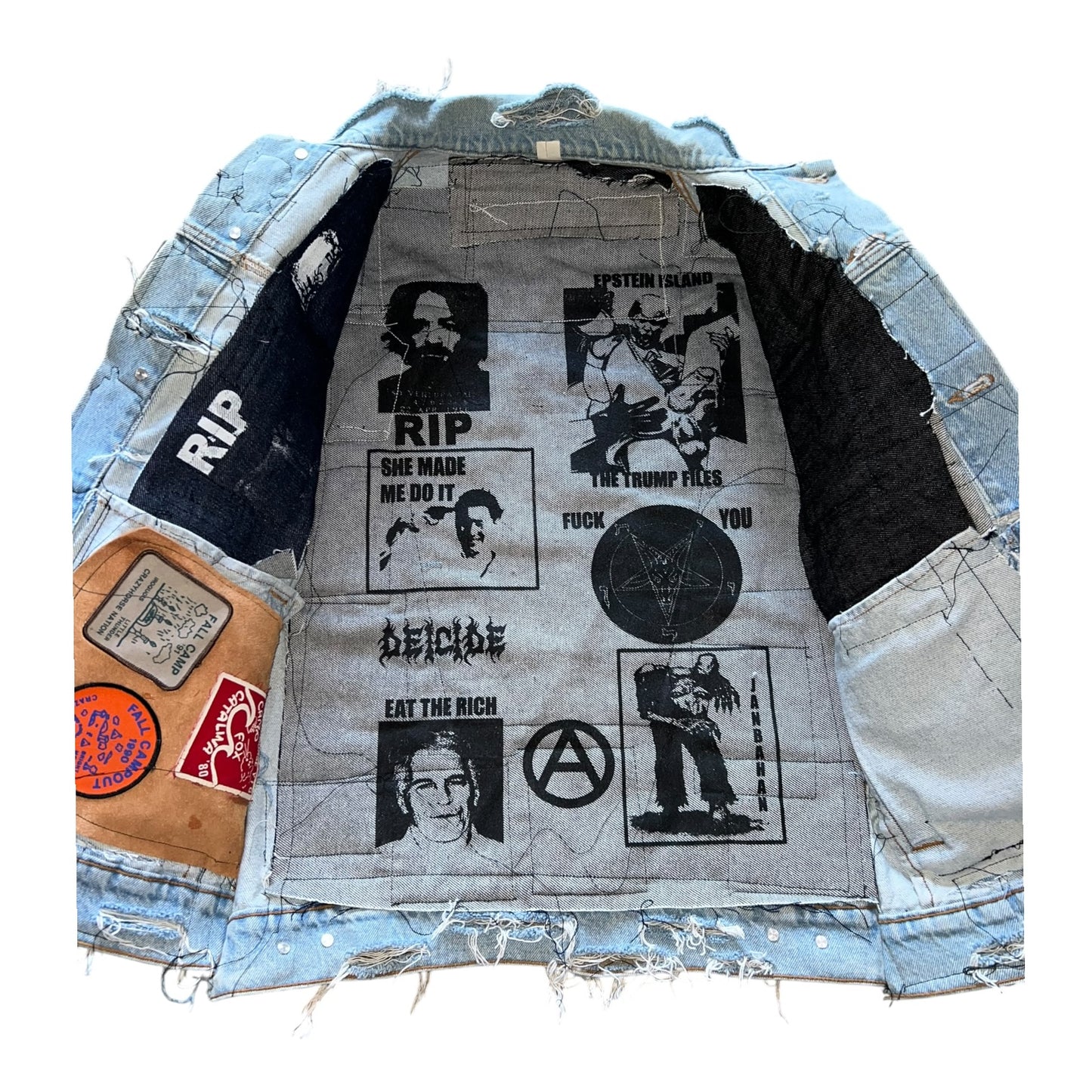 Patched up punk denim vest 1/1