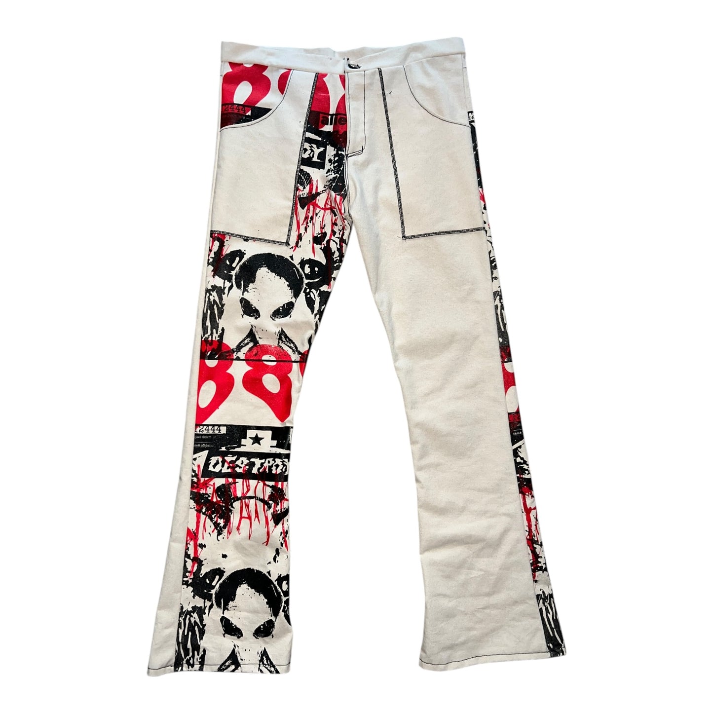 Alien head Canvas pants