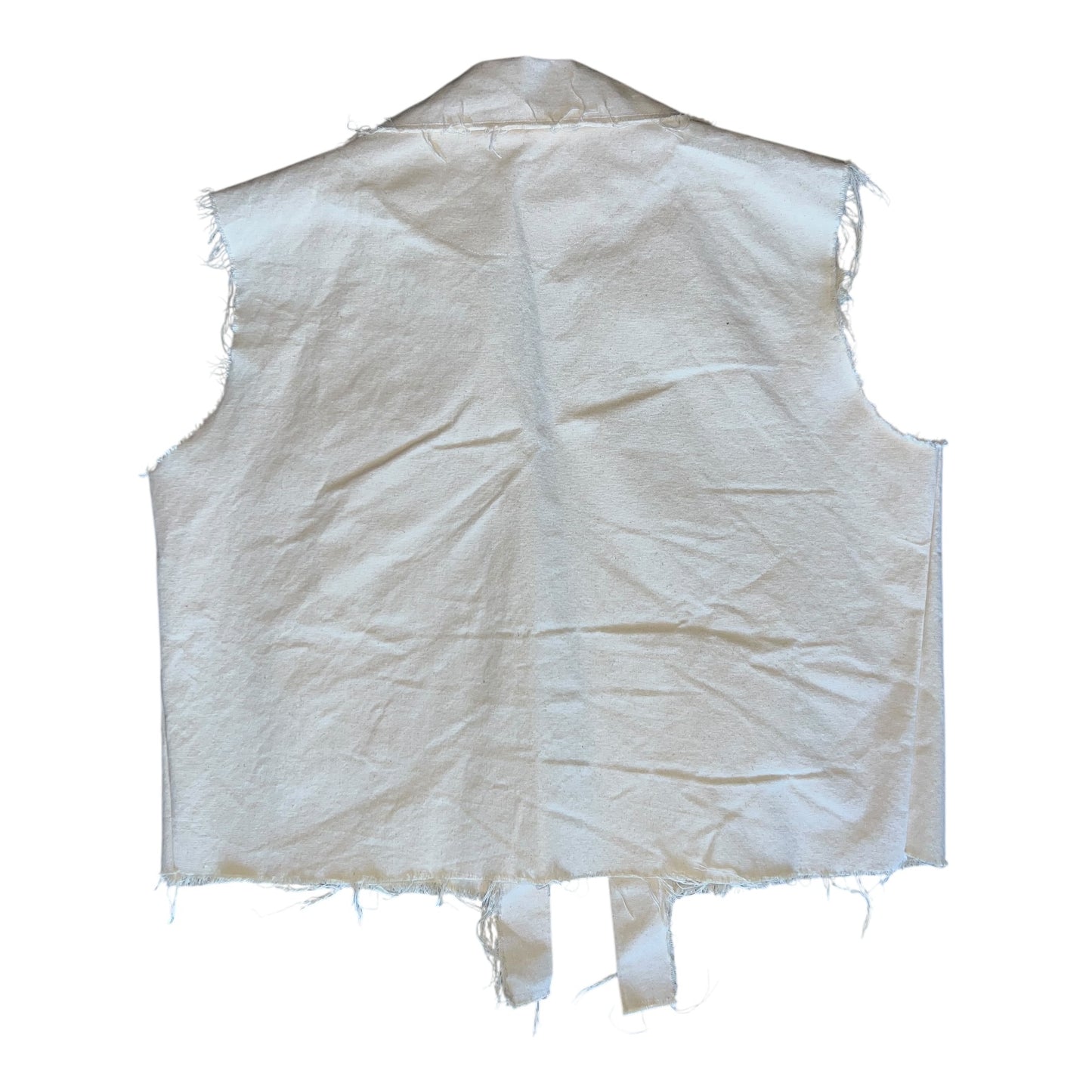 Canvas and denim vest