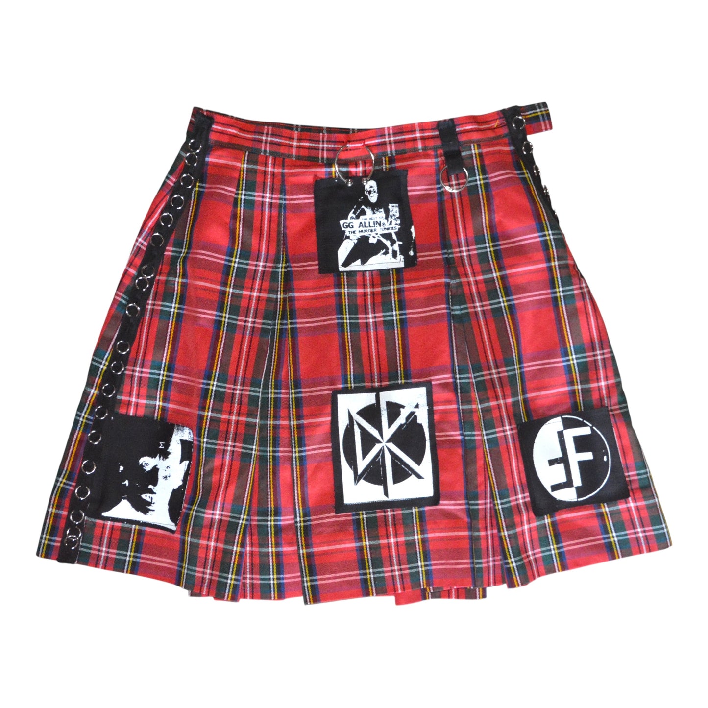 Hollywood Punk Plaid Skirt (Red)