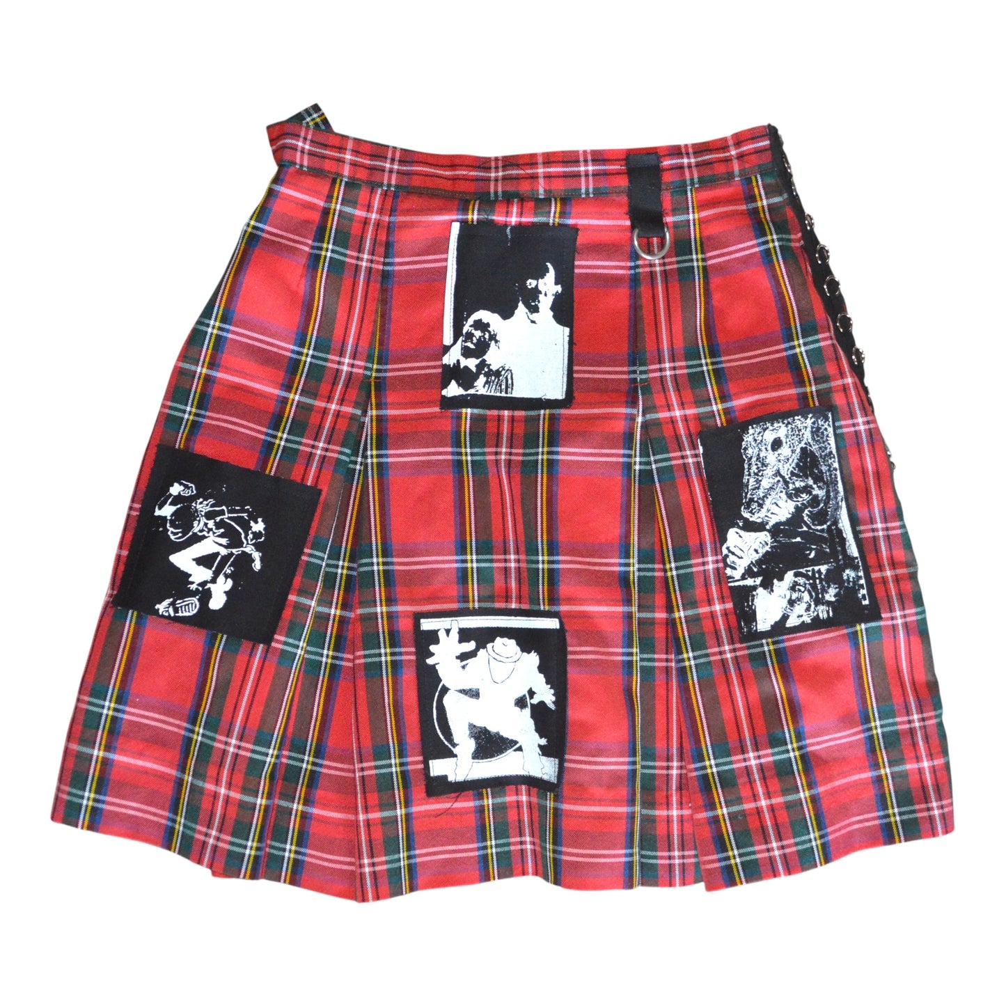 Hollywood Punk Plaid Skirt (Red)