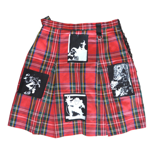 Hollywood Punk Plaid Skirt (Red)