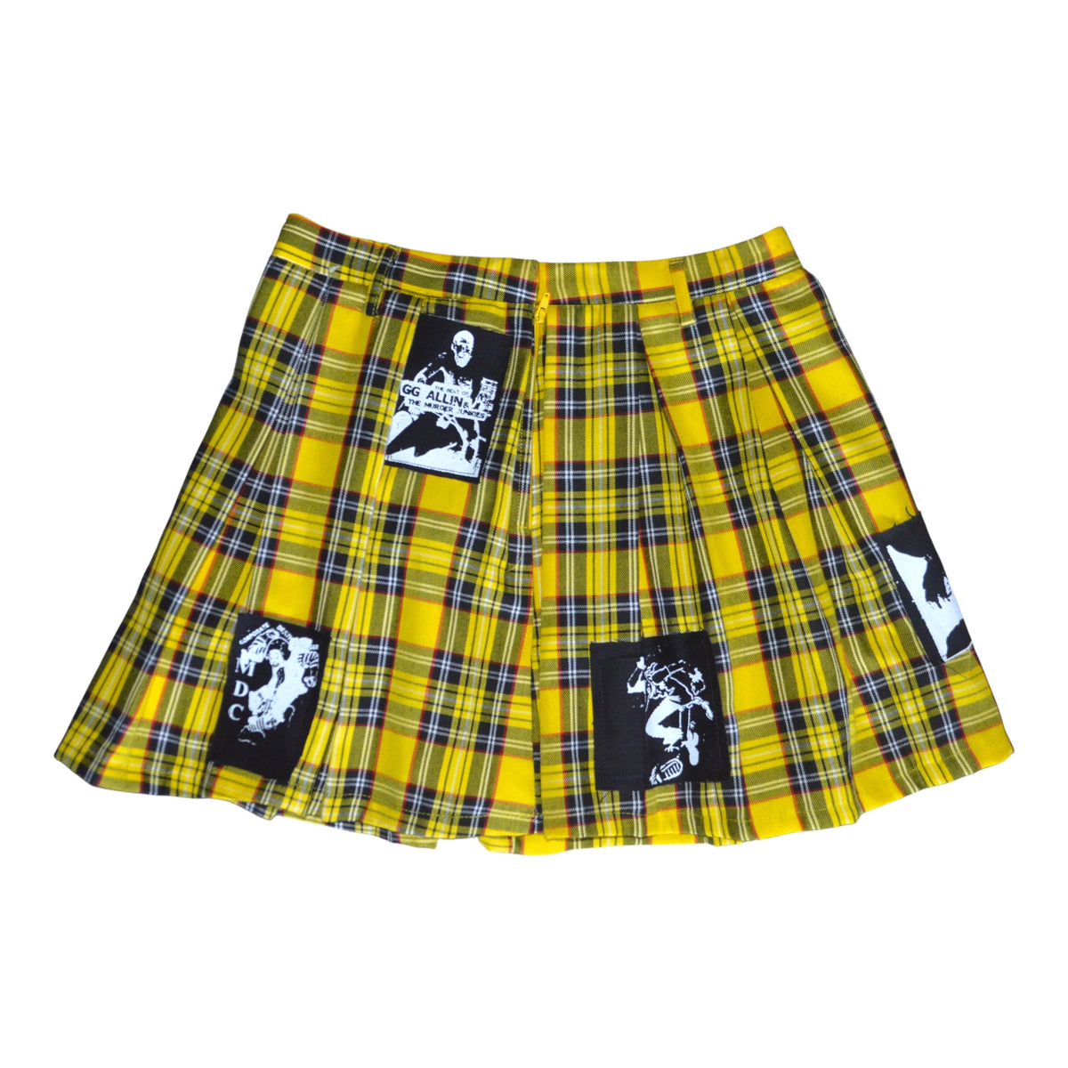 Hollywood Punk Plaid Skirt (Yellow)