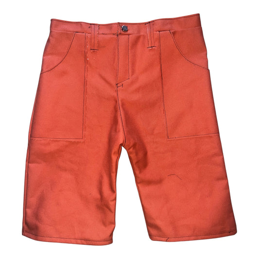 Orange Canvas Shorts