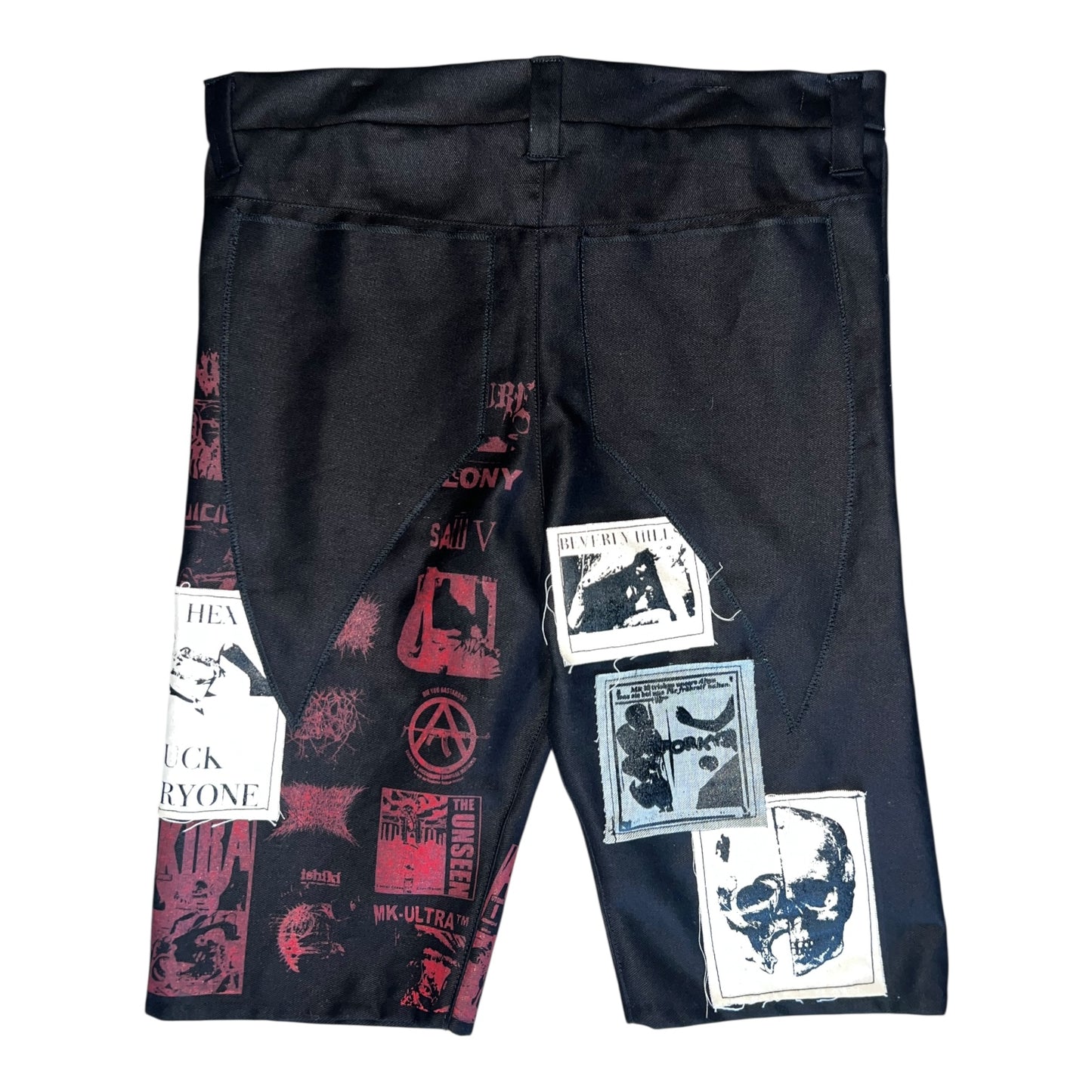 Porn Star Punk Black Denim Shorts