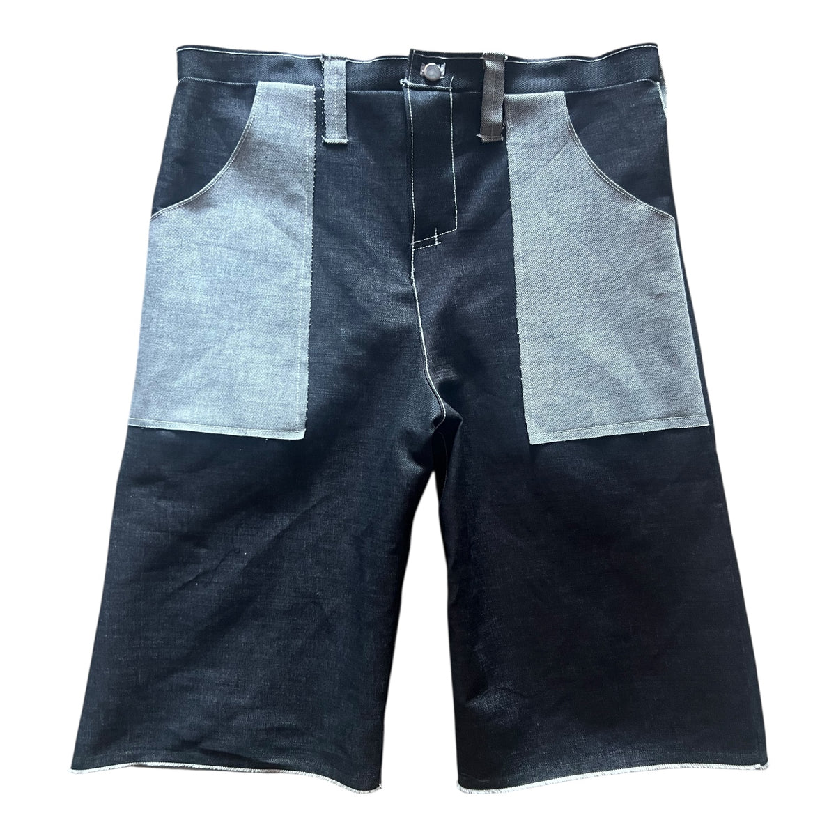 Two Tone Denim Shorts