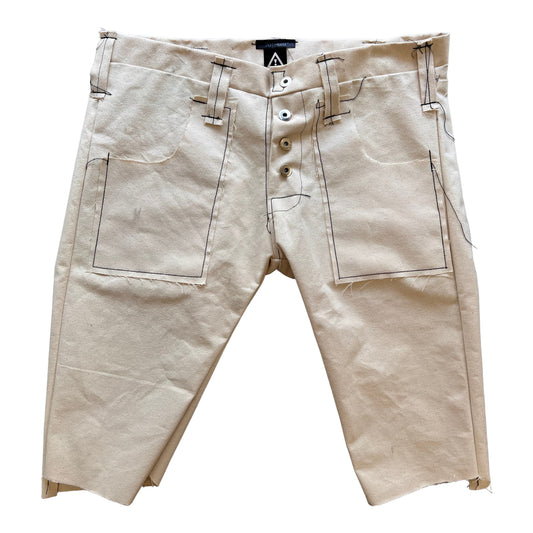 RAW canvas white shorts