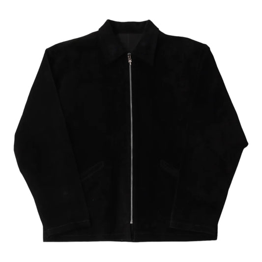 Chrome hearts suede cross leather jacket