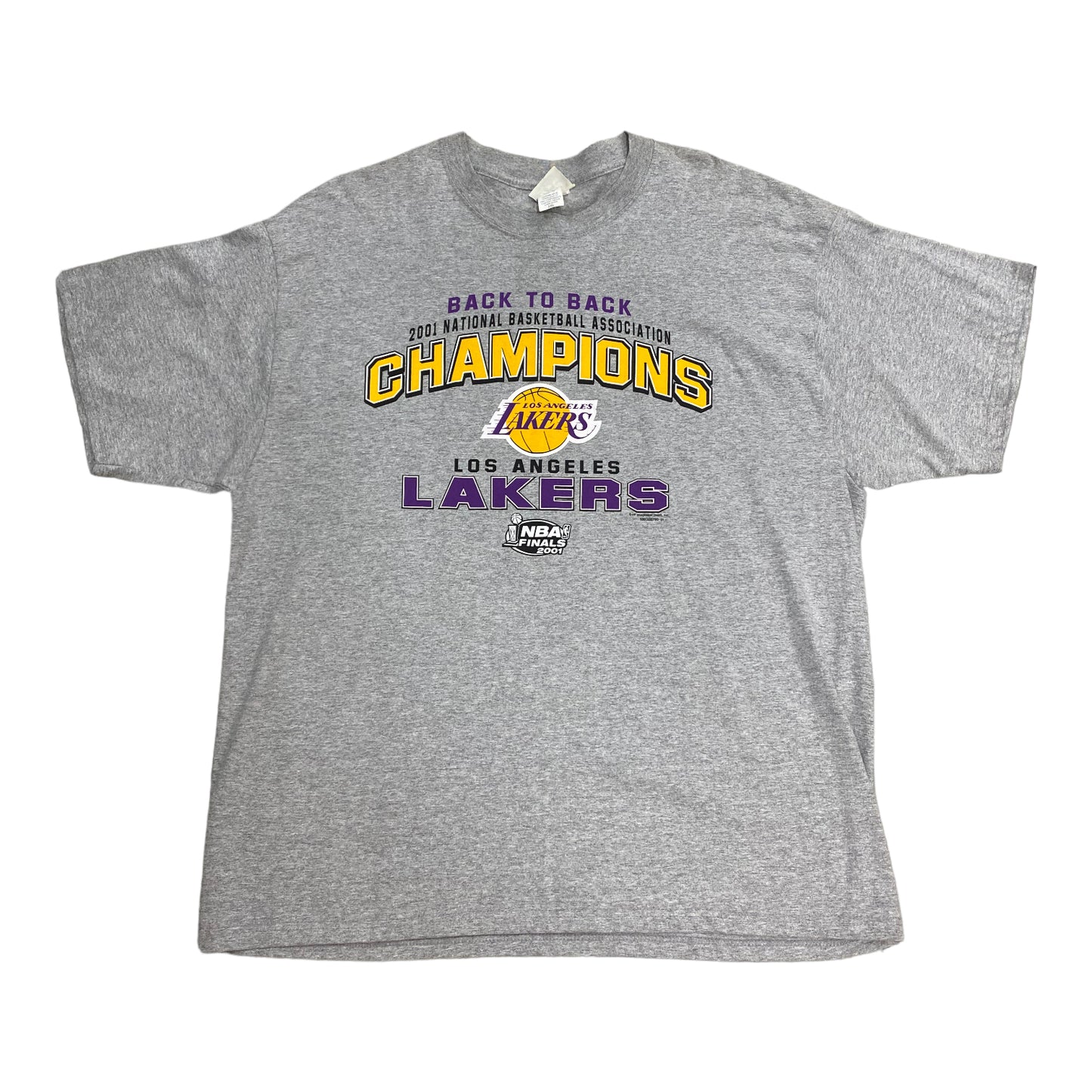 2001 LA Lakers back to back Championsw NBA Finals Vintage Tee